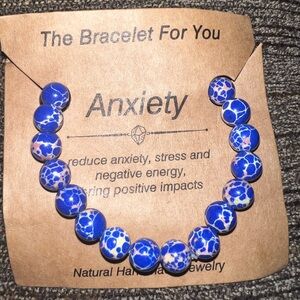 Blue Beaded Anxiety Bracelet